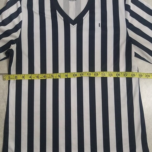 Foot Locker Striped Long Sleeves V-Neck Top Size M - Picture 5 of 8